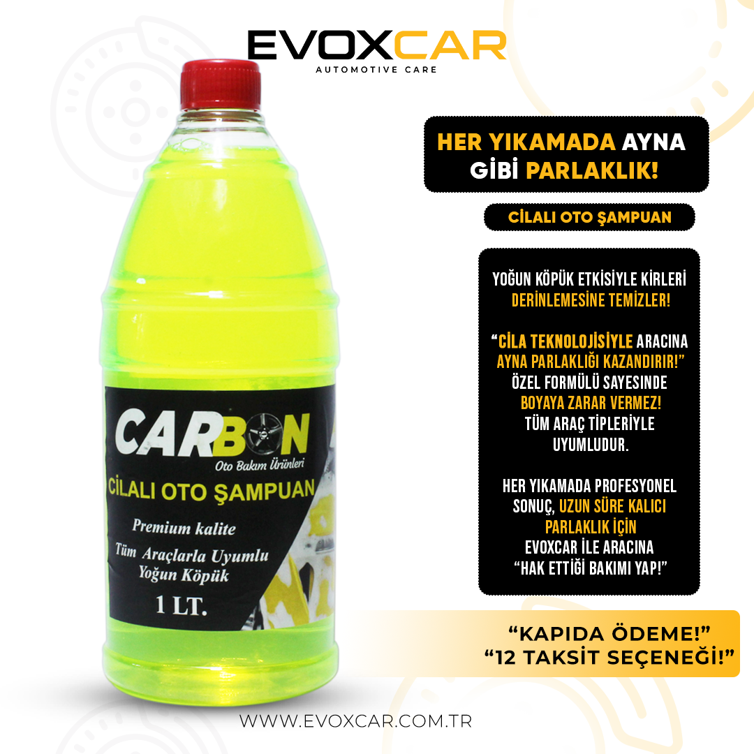 EVOXCAR CİLALİ OTO ŞAMPUANI 1 LT.